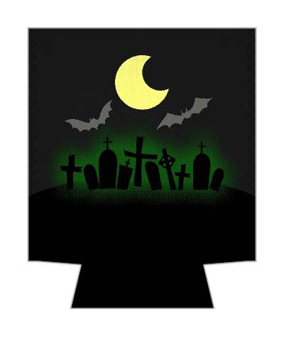 dark tombstones bats moon stickers, magnet