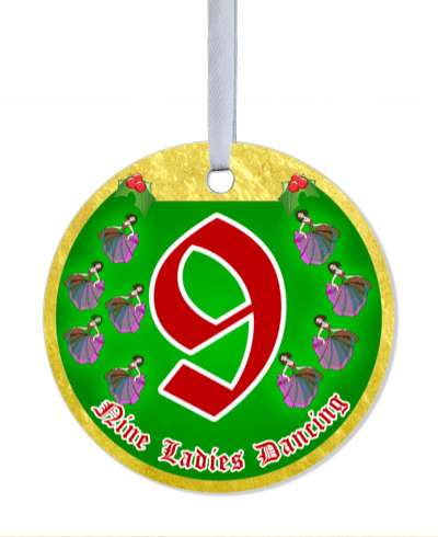 day nine ladies dancing twelve days of christmas popular song stickers, magnet