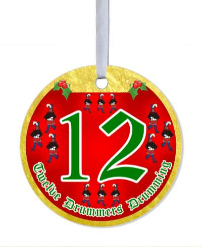 day twelve drummer drumming twelve days of christmas popular song stickers, magnet