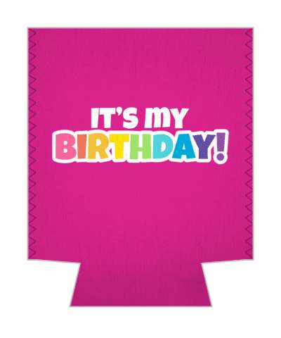 deep pink its my birthday cartoon multicolor colorful stickers, magnet