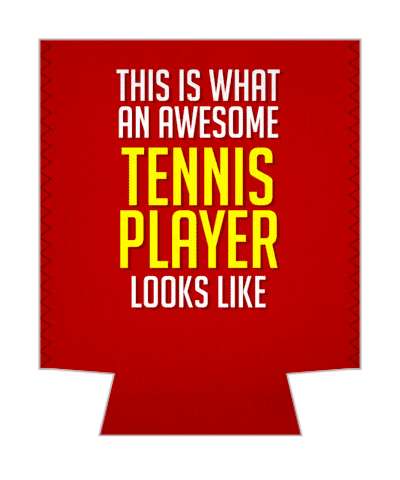 deep red this is what an awesome tennis player looks like stickers, magnet