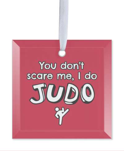 deep red you dont scare me i do judo sports stickers, magnet