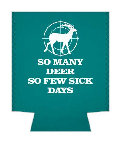 deer in crosshairs so many deer so few sick days stickers, magnet