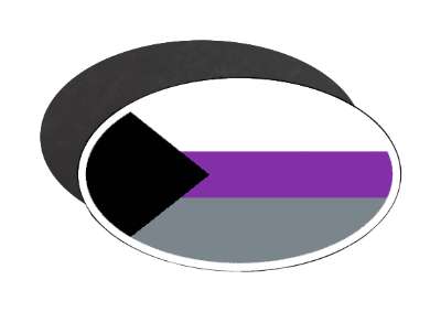 demisexual pride flag colors stickers, magnet