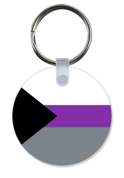 demisexual pride flag lgbt key circle stickers, magnet