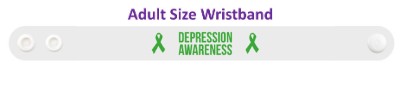 depression awareness green awareness ribbon wristband