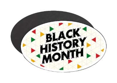 diagonal black history month stylized triangles stickers, magnet