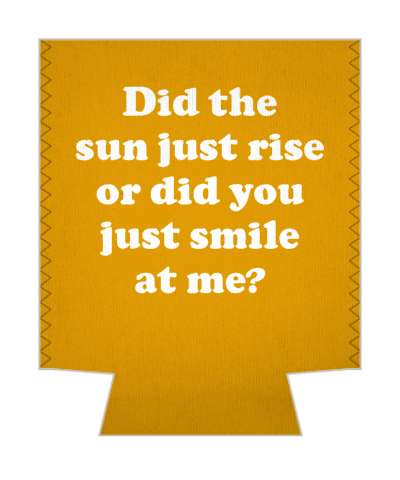 did the sun just rise or did you just smile at me pickup line stickers, magnet