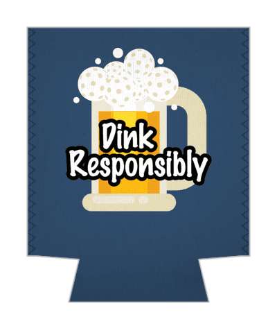 dink responsibly word play pickleball froth on beer mug funny stickers, magnet