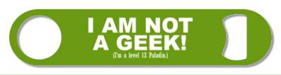 dnd joke green i am not a geek im a level 12 paladin stickers, magnet