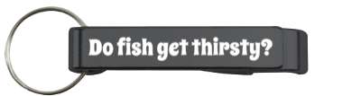 do fish get thirsty water joke stickers, magnet