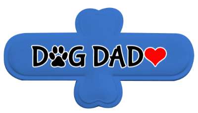dog dad heart paw stickers, magnet
