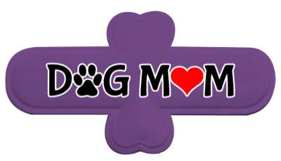 dog mom paw print heart stickers, magnet