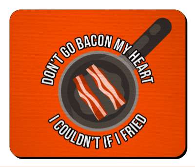 dont go bacon my heart i couldnt if i fried double pun frying pan stickers, magnet