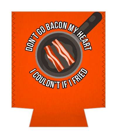dont go bacon my heart i couldnt if i fried tried frying pan pun stickers, magnet