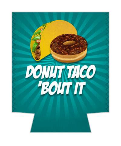 donut taco about it dont talk pun stickers, magnet
