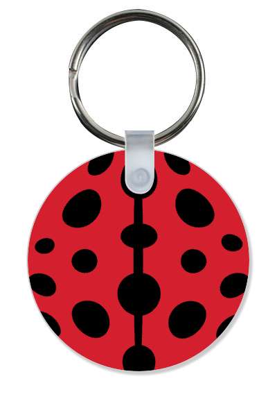 dots red cute ladybug stickers, magnet