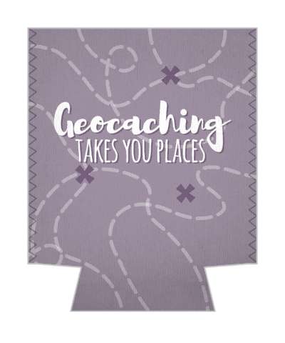 dotted line map geocaching takes you places stickers, magnet