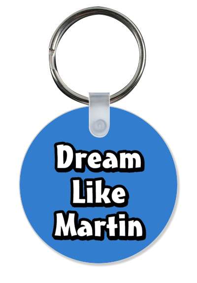 dream like martin luther king jr mlk blue stickers, magnet