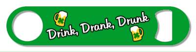 drink drank drunk irish beer green stickers, magnet