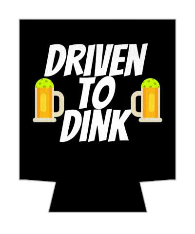 driven to dink wordplay beer pickleball stickers, magnet