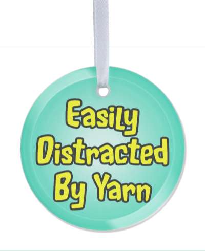 easily distracted by yarn green gradient stickers, magnet