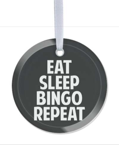 eat sleep bingo repeat bingo lifestyle stickers, magnet