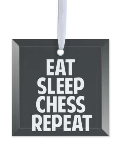 eat sleep chess repeat routine stickers, magnet