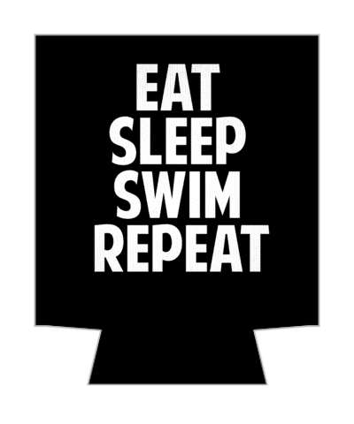 eat sleep swim repeat swimmer routine stickers, magnet