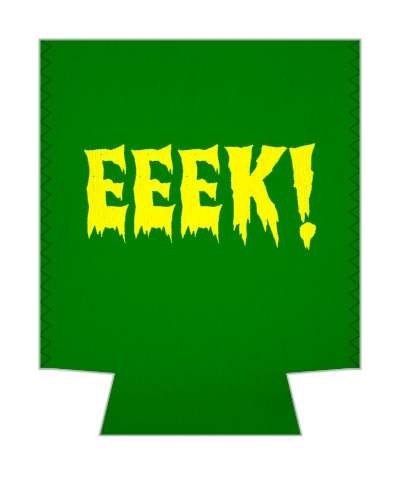 eeek halloween scream green yellow stickers, magnet