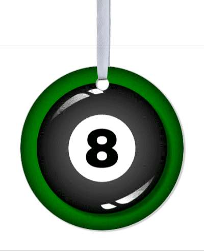eight black pool ball stickers, magnet
