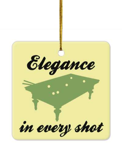 elegance in every shot stylized pool table silhouette pale green stickers, magnet