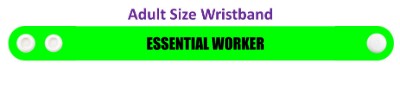 essential worker green wristband