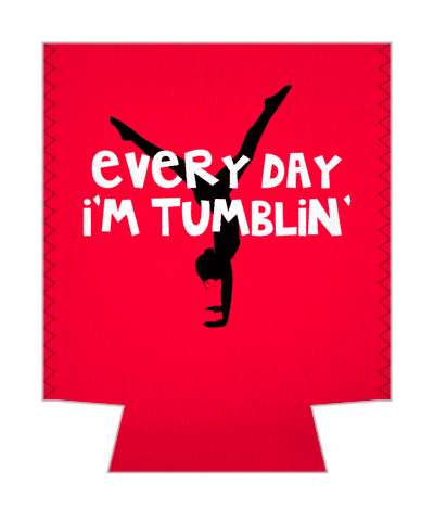 every day im tumblin gymnastics pose silhouette stickers, magnet