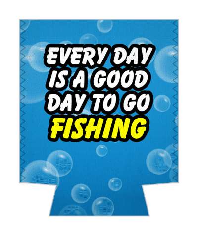 every day is a good day to go fishing bubbles water stickers, magnet
