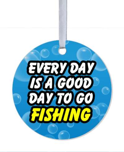 every day is a good day to go fishing underwater bubbles stickers, magnet