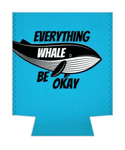 everything whale be okay will pun stickers, magnet