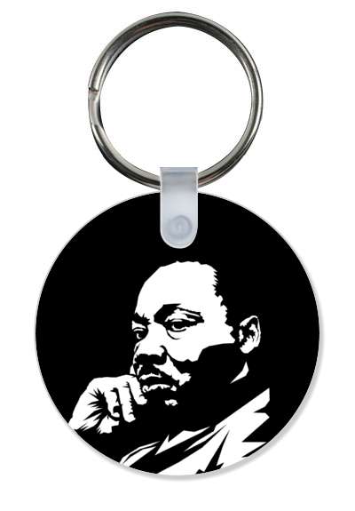 face silhouette martin luther king jr thoughtful black white stickers, magnet