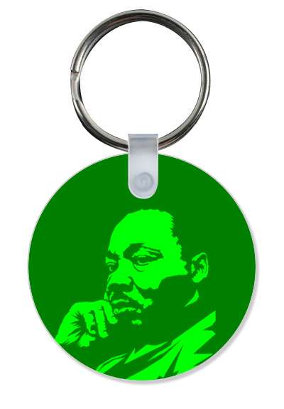 face silhouette martin luther king jr thoughtful green stickers, magnet