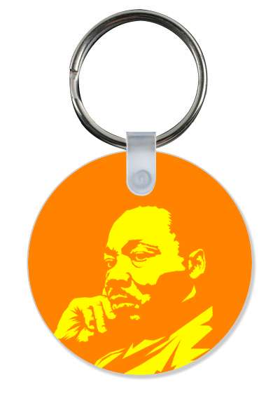 face silhouette martin luther king jr thoughtful orange yellow stickers, magnet