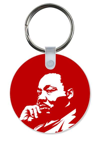 face silhouette martin luther king jr thoughtful red white stickers, magnet