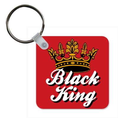 fancy crown red black king cursive stickers, magnet