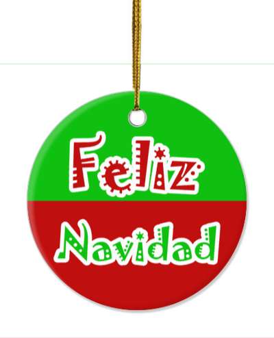 feliz navidad merry christmas spanish fun holiday stickers, magnet