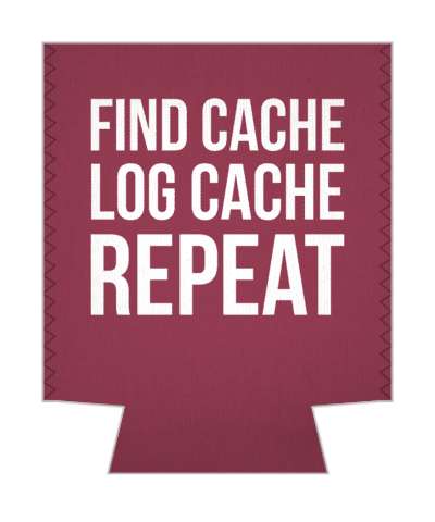 find cache log cache repeat raspberry stickers, magnet