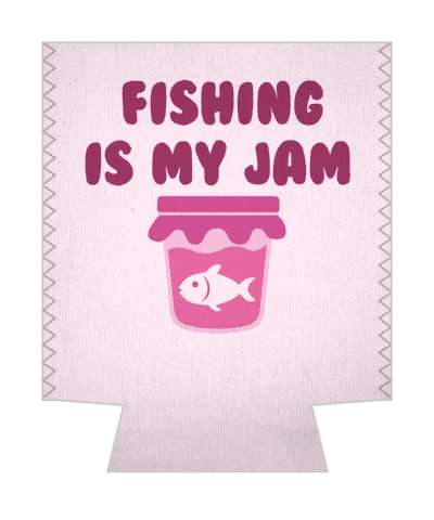 fish in jar fishing is my jam wordplay funny fisher stickers, magnet