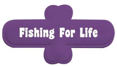 fishing for life fun stickers, magnet