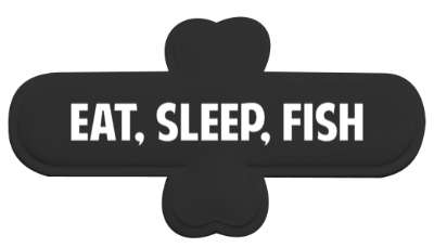 fishing life eat sleep fish stickers, magnet
