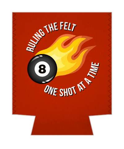 flaming eight ball pool ruling the felt one shot at a time stickers, magnet