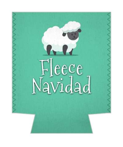 fleece navidad sheep christmas wordplay pun stickers, magnet