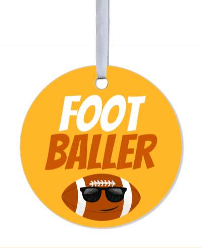 foot baller football sunglasses orange stickers, magnet